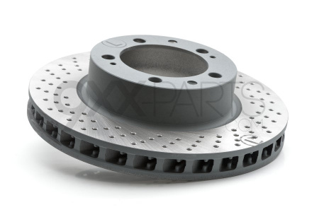 Brake Rotor Front Left, Drilled