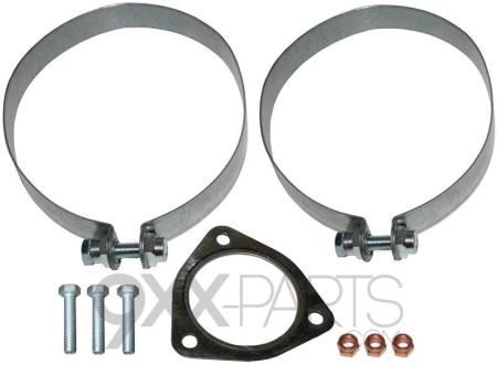 Mounting kit with 2 straps for rear exhaust