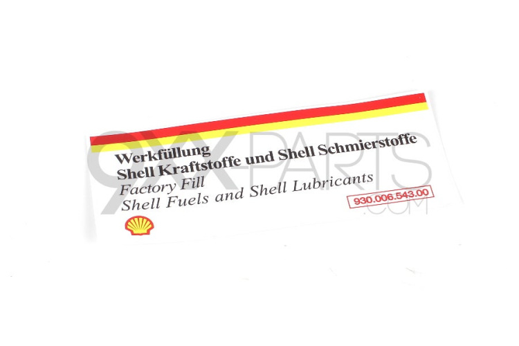 Shell Air Cleaner Decal 93000654300